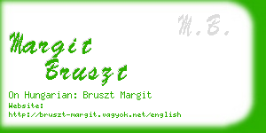 margit bruszt business card